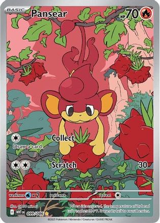 Pansear 099/086  - Holofoil SV White Flare - Illustration Rare