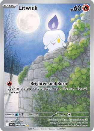 Litwick 101/086  - Holofoil SV White Flare - Illustration Rare