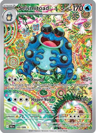 Seismitoad 105/086  - Holofoil SV Black Bolt - Illustration Rare