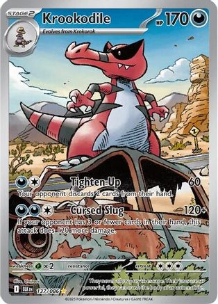Krookodile 137/086  - Holofoil SV Black Bolt - Illustration Rare