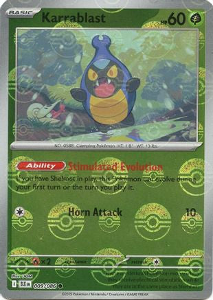 Karrablast (Poke Ball Pattern) 009  - Holofoil SV Black Bolt - Common