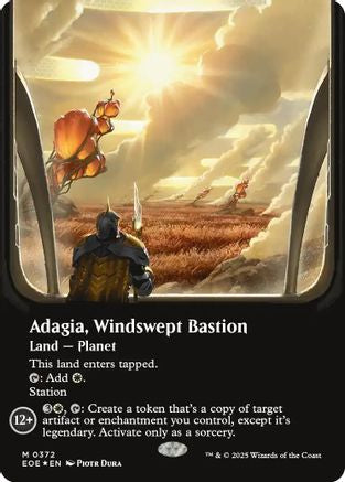 Adagia, Windswept Bastion (Borderless) (Galaxy Foil) [Edge of Eternities]