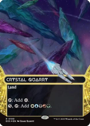 Crystal Quarry (0100) (Borderless) (Galaxy Foil) [Edge of Eternities: Stellar Sights]