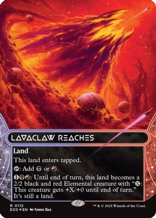 Lavaclaw Reaches (0112) (Borderless) (Galaxy Foil) [Edge of Eternities: Stellar Sights]