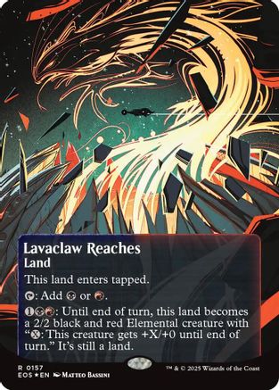 Lavaclaw Reaches (0157) (Borderless) (Galaxy Foil) [Edge of Eternities: Stellar Sights]