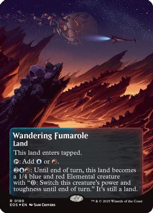 Wandering Fumarole (0180) (Borderless) (Galaxy Foil) [Edge of Eternities: Stellar Sights]