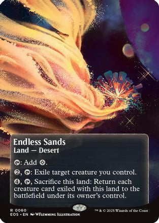 Endless Sands (0060) (Borderless) (Galaxy Foil) [Edge of Eternities: Stellar Sights]
