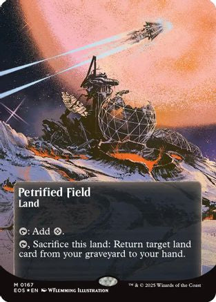 Petrified Field (0167) (Borderless) (Galaxy Foil) [Edge of Eternities: Stellar Sights]
