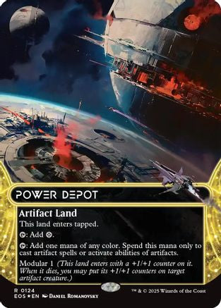 Power Depot (0124) (Borderless) (Galaxy Foil) [Edge of Eternities: Stellar Sights]