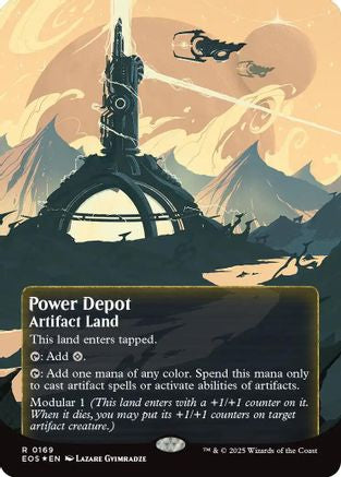 Power Depot (0169) (Borderless) (Galaxy Foil) [Edge of Eternities: Stellar Sights]