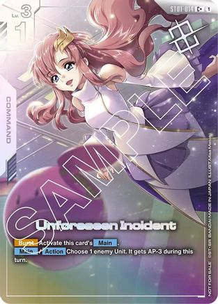 Unforeseen Incident (Store Tournament Winner Pack 01) (ST01-014) - Gundam Promotional Cards Holofoil