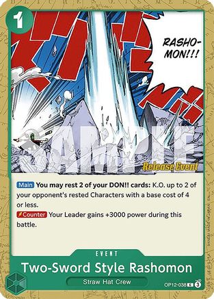 Two-Sword Style Rashomon (OP12-038) - Legacy of the Master Release Event Cards