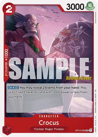 Crocus (OP12-003) - Legacy of the Master Release Event Cards