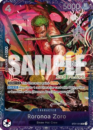 Roronoa Zoro (CS 25-26 2nd Place) (ST21-015) - One Piece Promotion Cards Foil