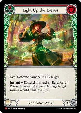 Light Up the Leaves (Red) () - Super Slam Rainbow Foil