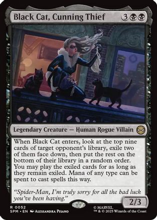 Black Cat, Cunning Thief (SPM-052) - Marvel's Spider-Man Foil