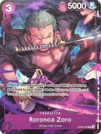 Roronoa Zoro (Welcome Pack Vol. 2) (OP09-076) - One Piece Promotion Cards