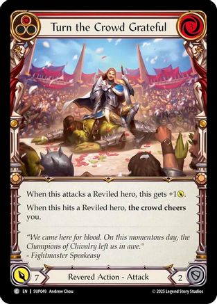 Turn the Crowd Grateful (Red) (SUP049) - Super Slam Rainbow Foil