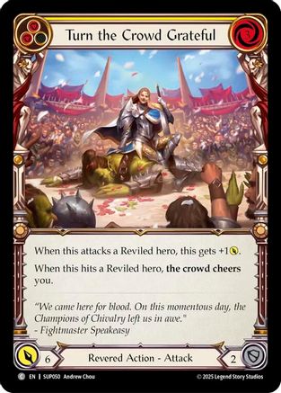 Turn the Crowd Grateful (Yellow) (SUP050) - Super Slam Rainbow Foil