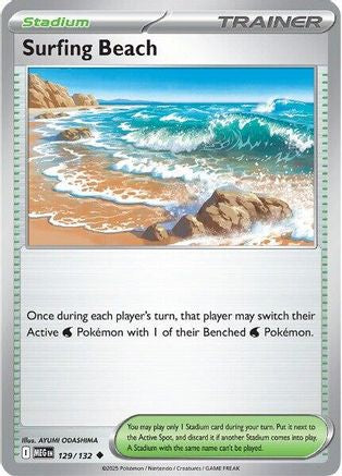 Surfing Beach 129  ME01 Mega Evolution - Uncommon