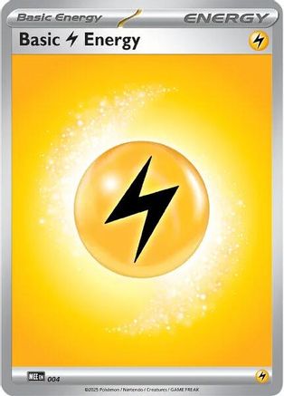 Basic Lightning Energy 004  - Reverse Holofoil MEE Mega Evolution Energies - Common
