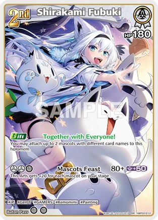 Shirakami Fubuki (RR) (hBP02-013) - Quintet Spectrum Foil