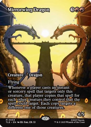 Mirrorwing Dragon (Borderless) (TLE-033) - Avatar: The Last Airbender: Eternal-Legal Foil