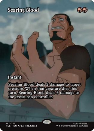 Searing Blood (Borderless) (TLE-035) - Avatar: The Last Airbender: Eternal-Legal