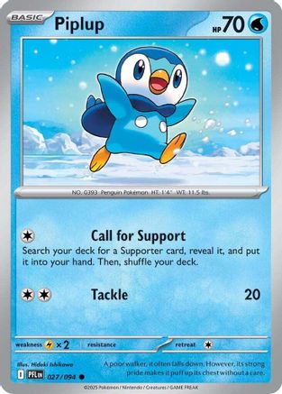 Piplup 027/094  ME02 Phantasmal Flames - Common