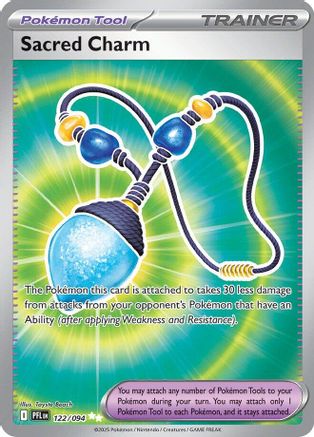 Sacred Charm 122/094  - Holofoil ME02 Phantasmal Flames - Ultra Rare