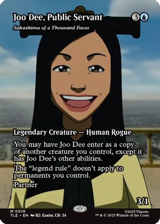 Joo Dee, Public Servant - Sakashima of a Thousand Faces (Borderless) (TLE-018) - Avatar: The Last Airbender: Eternal-Legal Foil