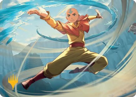 Aang, Swift Savior Art Card (Gold-Stamped Planeswalker Symbol) (ASTLA-020) - Art Series: Avatar: The Last Airbender