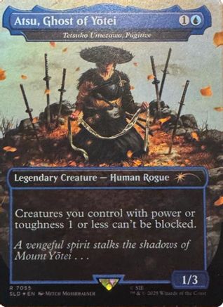 Atsu, Ghost of Yotei - Tetsuko Umezawa, Fugitive (Rainbow Foil) (SLD-7055) - Secret Lair Drop Series Foil