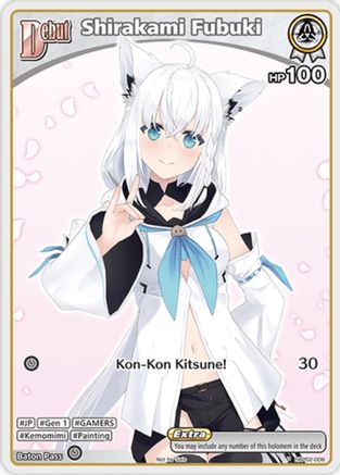 Shirakami Fubuki (P) (hBP02-008) (hBP02-008) - hololive OFFICIAL CARD GAME Promos Foil