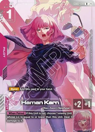 Haman Karn (Newtype Challenge 2025 Mission 3) (GD02-091) - Gundam Promotional Cards Holofoil