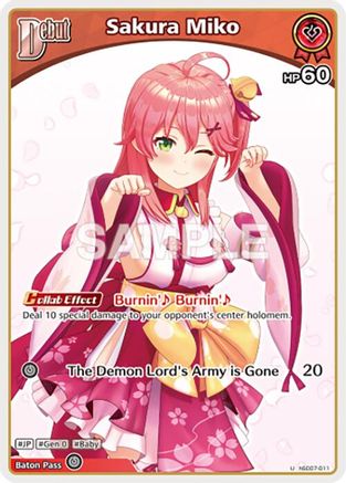 Sakura Miko (U) (hSD07-011) - SD07 Start Deck Yellow Shiranui Flare