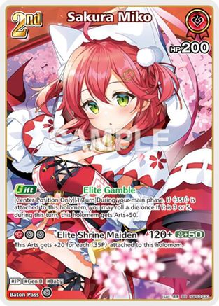 Sakura Miko (RR) (hBP03-030) - Elite Spark Foil