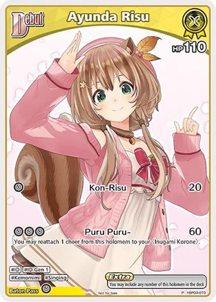 Ayunda Risu (P) (hBP03-073) (hBP03-073) - hololive OFFICIAL CARD GAME Promos Foil