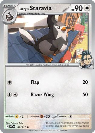 Larry's Staravia 169  - Reverse Holofoil ME Ascended Heroes - Uncommon