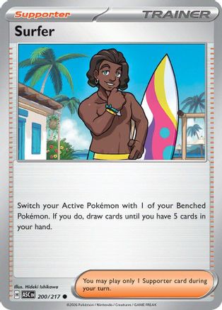 Surfer 200/217  - Reverse Holofoil ME Ascended Heroes - Common