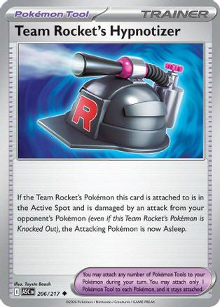 Team Rocket's Hypnotizer 206  - Reverse Holofoil ME Ascended Heroes - Uncommon
