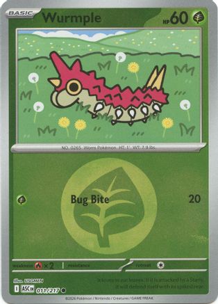 Wurmple (Energy Symbol Pattern) 011  - Reverse Holofoil ME Ascended Heroes - Common