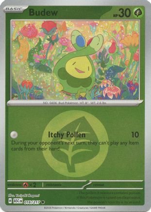 Budew 016/217  - Reverse Holofoil ME Ascended Heroes - Common