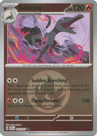 Salazzle 035/217  - Reverse Holofoil ME Ascended Heroes - Uncommon