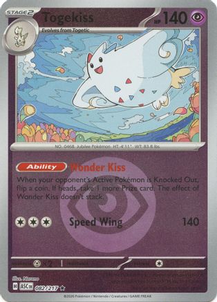 Togekiss 082/217  - Reverse Holofoil ME Ascended Heroes - Rare