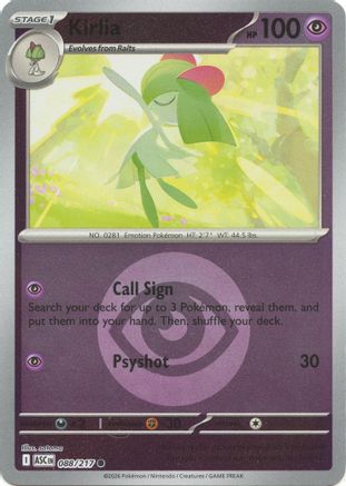 Kirlia (Energy Symbol Pattern) 088  - Reverse Holofoil ME Ascended Heroes - Common