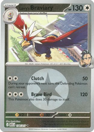 Larry's Braviary (Energy Symbol Pattern) 174  - Reverse Holofoil ME Ascended Heroes - Uncommon