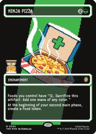 Ninja Pizza (Borderless) (TMC-093) - Commander: Teenage Mutant Ninja Turtles Foil