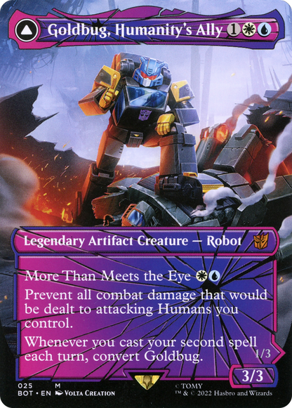 Goldbug, Humanity's Ally // Goldbug, Scrappy Scout (Shattered Glass) [Transformers]