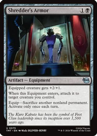 Shredder's Armor (TMT-075) - Teenage Mutant Ninja Turtles Foil